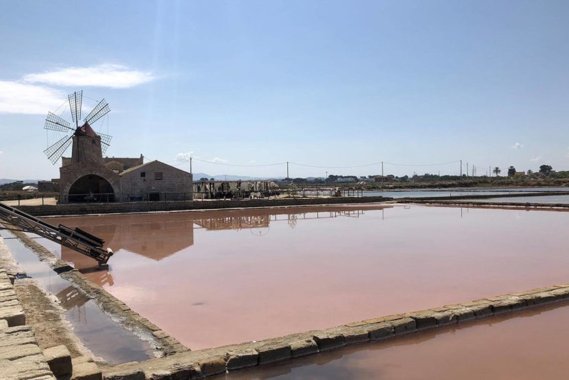 The salt pans of Sicily were exploited in antiquity when salt was exported as far as Norway. The long periods of sunshine land made these pans productive..